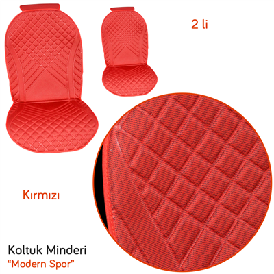 Carub Koltuk Minderi Modern Spor Kırmızı 2 li BR4818104