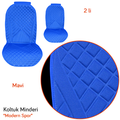 Carub Koltuk Minderi Modern Spor Mavi 2 li BR4818105