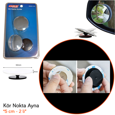 Carub Kör Nokta Ayna Yuvarlak Oynar 50 mm 2 li BR0221235