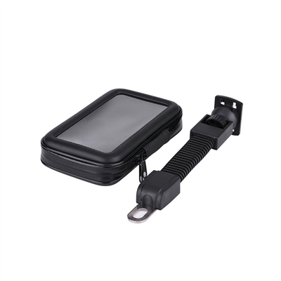 Carub Motosiklet Telefon Tutucu Deri Fermuarlı 18x10 cm BR5901964