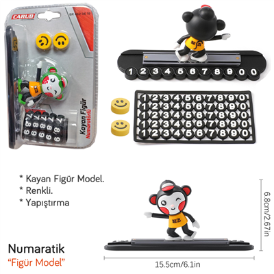 Carub Numaratik Kayan Figür Renkli 15,5x4x7cm BR4620619