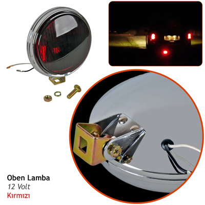 Carub Oben Lamba Fren Yuvarlak Kırmızı BR3006901 (Emark Belgeli)