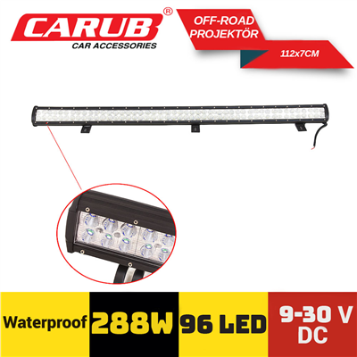 Carub Off-Road Projektör 9-30V 288W 112x7 cm 96 Led BR4203274