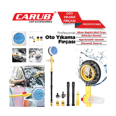 Carub Oto Yıkama Fırçası Mop Profesyonel 100cm BR0922559