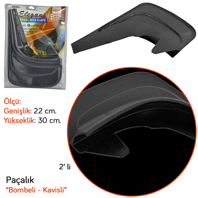 Carub Paçalık Bombeli Kavisli Siyah 2 li BR5100205