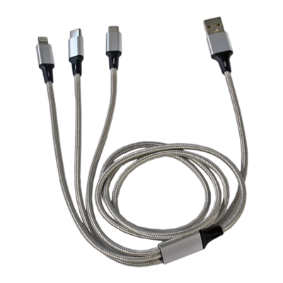 Carub Şarj Kablo 3 lü İphone+Mikro USB+Type-C 1 Mt BR5901824