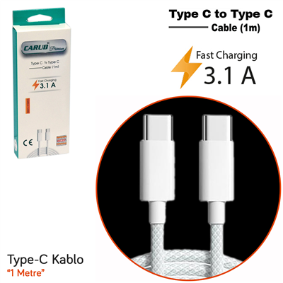Carub Şarj Kablosu Type-C to Type-C 1 mt 3.1A BR5901866