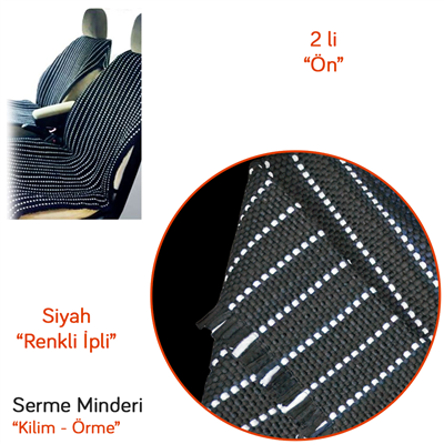 Carub Serme Minder (Kilim) Pilot Ön 2 li Set Üniversal BR4818023