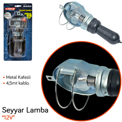 Carub Seyyar Lamba 12V Metal Kafesli 4,5 mt BR4450604