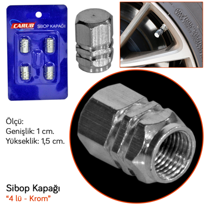 Carub Sibop Kapağı Krom 4 lü BR5531116