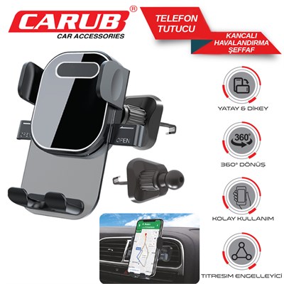 Carub Telefon Tutucu Havalandırma Kancalı Şeffaf BR5901969