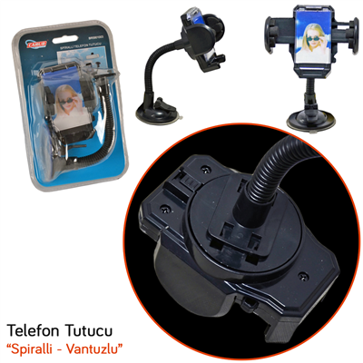 Carub Telefon Tutucu Spiralli Vantuzlu BR5901003