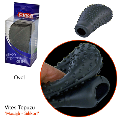 Carub Vites Topuzu Silikon Masajlı Oval Siyah BR6219605