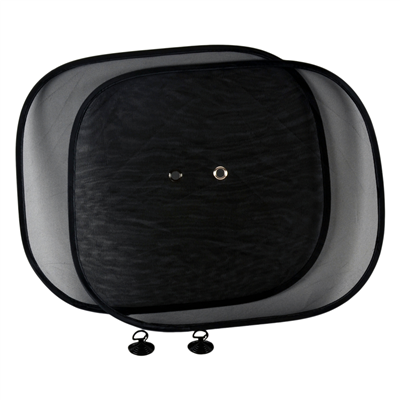 Carub Yan Cam Perde Düz Vantuzlu Siyah 2 li 44x38 cm BR4955504