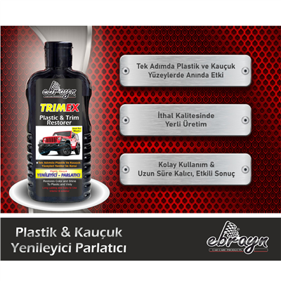 Ebrayn TrimEx Plastik - Kauçuk Yenileyici - Parlatıcı - Koruyucu 200 ml