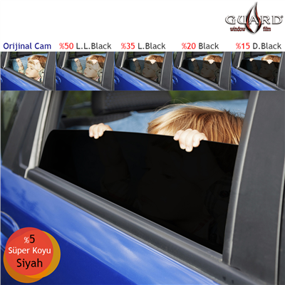 Guard GT-200 2 Ply Çizilmez 100 cm x 60 Mt %05 S.D.Black Cam Filmi