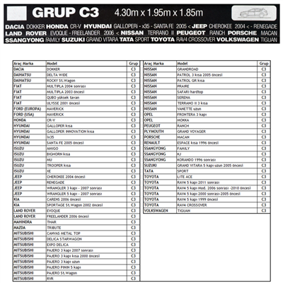 Guard Jeep Grup C3 Oto Branda XXL