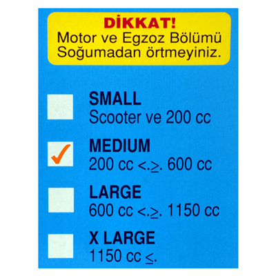 Guard Motosiklet Branda M Beden (200 cc-600 cc)