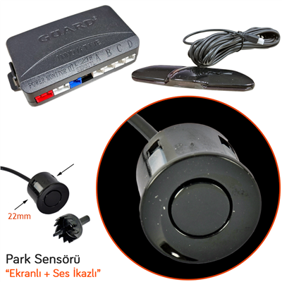 Guard Park Sensörü Led Ekranlı (Mercedes Model) Ses İkazlı Siyah PS.MC.345