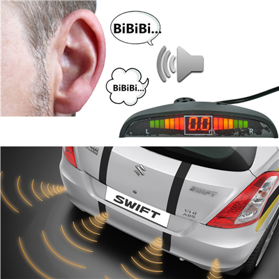 Guard Park Sensörü Led Ekranlı Ses İkazlı 22 mm Siyah