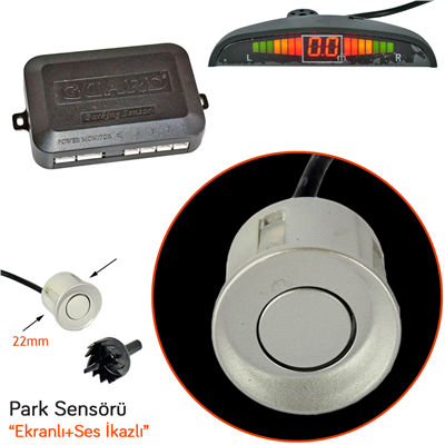 Guard Park Sensörü Led Ekranlı Ses İkazlı 22 mm Gri