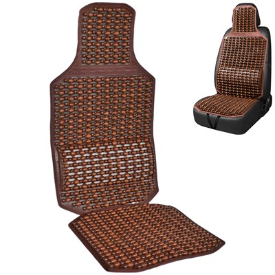 Guard Sırt Minderi Oturmalı Başlıklı Ahşap Boncuklu Kahverengi 775.BR