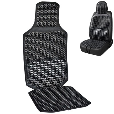 Guard Sırt Minderi Oturmalı Başlıklı Ahşap Boncuklu Siyah 775.BL