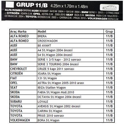 Guard Standart Grup 11/B Oto Branda M