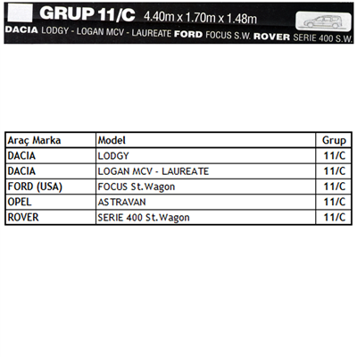 Guard Standart Grup 11/C Oto Branda L