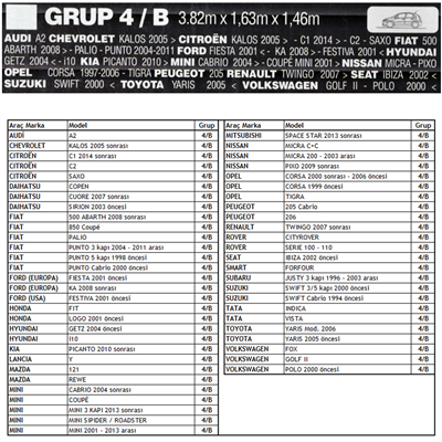 Guard Standart Grup 4/B Oto Branda S