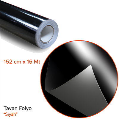 Guard Tavan Kaplama Folyo 152 cm x 15 mt Parlak Siyah (3 Katman - 180 micron)