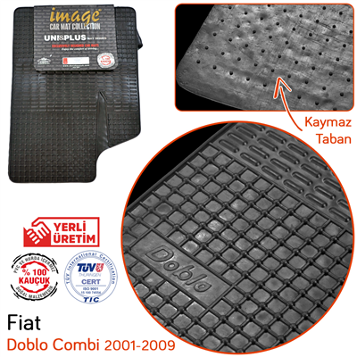 İmage Fiat Doblo 2001-2009 Siyah Kauçuk Paspas