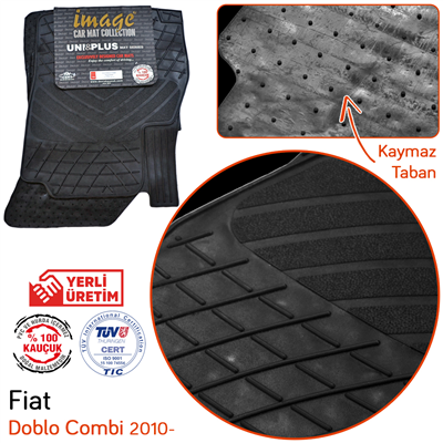 İmage Fiat Doblo 2010-2022 Siyah Kauçuk Paspas