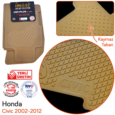 İmage Honda Civic 2002-2012 Bej Kauçuk Paspas