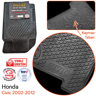 İmage Honda Civic 2002-2012 Siyah Kauçuk Paspas