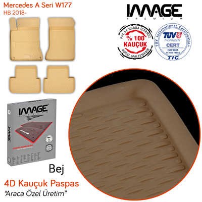 İmage Mercedes A Serisi (W177) 2018+ /B Seri(W247) 4D Havuzlu Paspas - BEJ