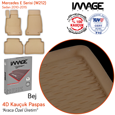 İmage Mercedes E Serisi (W212) 2010-2015 4D Havuzlu Paspas - BEJ