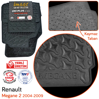 İmage Renault Megane 2 2004-2009 Siyah Kauçuk Paspas