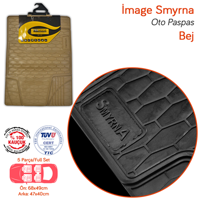 İmage Smyrna Bej Üniversal Paspas Kauçuk