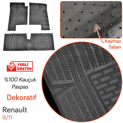 İtibar Dekoratif Renault 9/11 Paspas