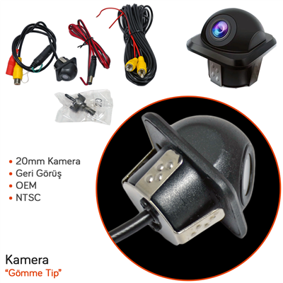 KGN Kamera Geri Görüş OEM Gömme HD NTSC 20mm 0203040