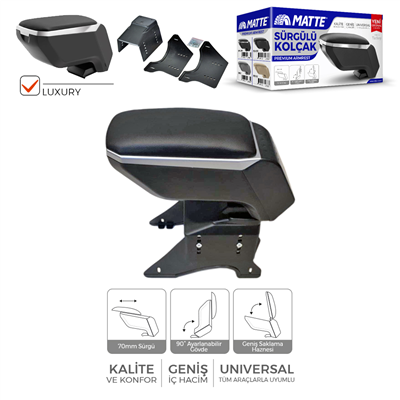 Matte Kolçak Sürgülü Luxury Siyah-Gri