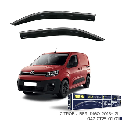 Niken 2 li Citroen Berlingo 2018+ /Rifter/Combo/Proace City/Doblo 3 Kromlu Cam Rüzgarlığı 2 li