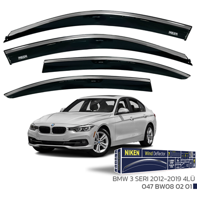 Niken Bmw 3 Serisi (F30) 2012-2019 Kromlu Cam Rüzgarlığı 4 lü
