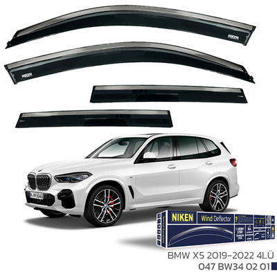 Niken Bmw X5 (G05) 2019+ Kromlu Cam Rüzgarlığı 4 lü