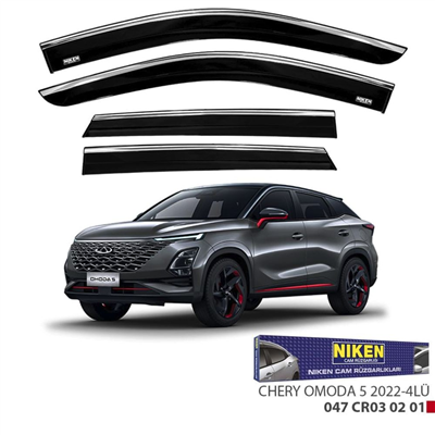 Niken Chery Omoda 5 2022+ Kromlu Cam Rüzgarlığı 4 lü