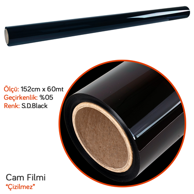 Niken Çizilmez 152 cm x 60 Mt %05 S.D.Black Cam Filmi