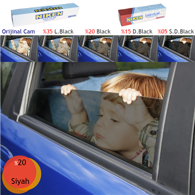 Niken Çizilmez 50 cm x 60 Mt %35 Black Cam Filmi