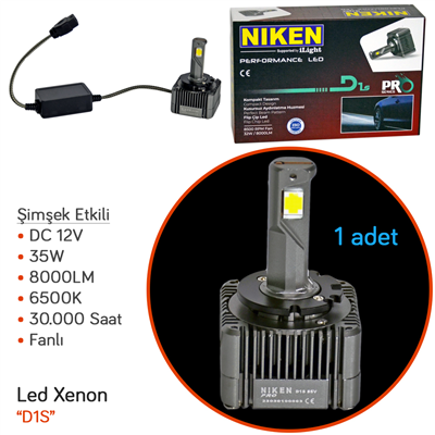 Niken D1S Led Xenon Pro Serisi (1 Adet) 55W 7500 LM