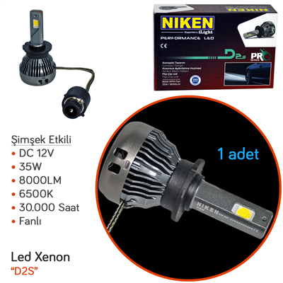 Niken D2S Led Xenon Pro Serisi (1 Adet) 55W 7500 LM